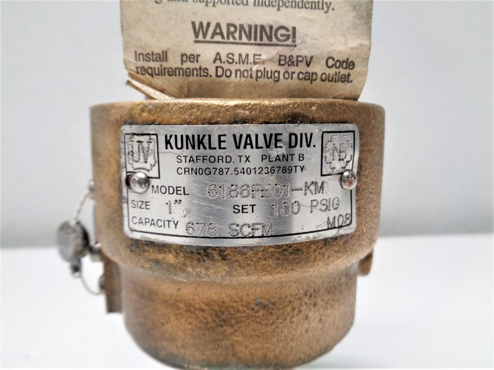 Kunkle 1" NPT Pressure Relief Valve, Bronze, 6186FE01-KM